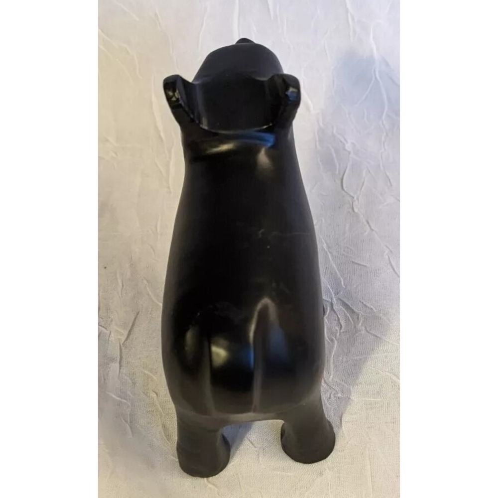 Cast Metal Bear Pig Figurine Cub Black Animal Carved Folk Art Forest Farm Fun 3" - Picture 4 of 15